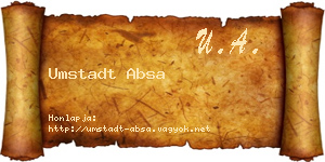 Umstadt Absa névjegykártya